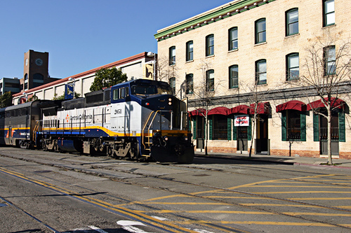 Amtrak straight through the city