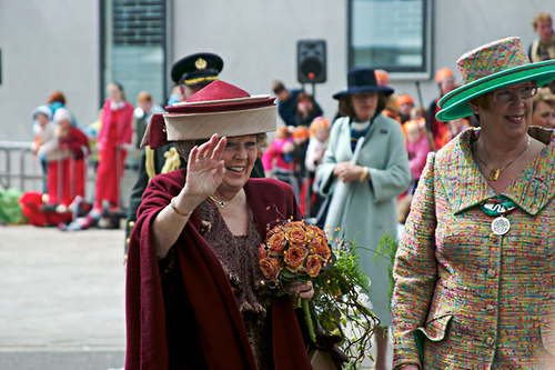 Koningin en burgemeester Jorritsma