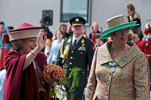 Koningin en burgemeester Jorritsma