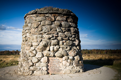 Cairn at Culloden battlefield