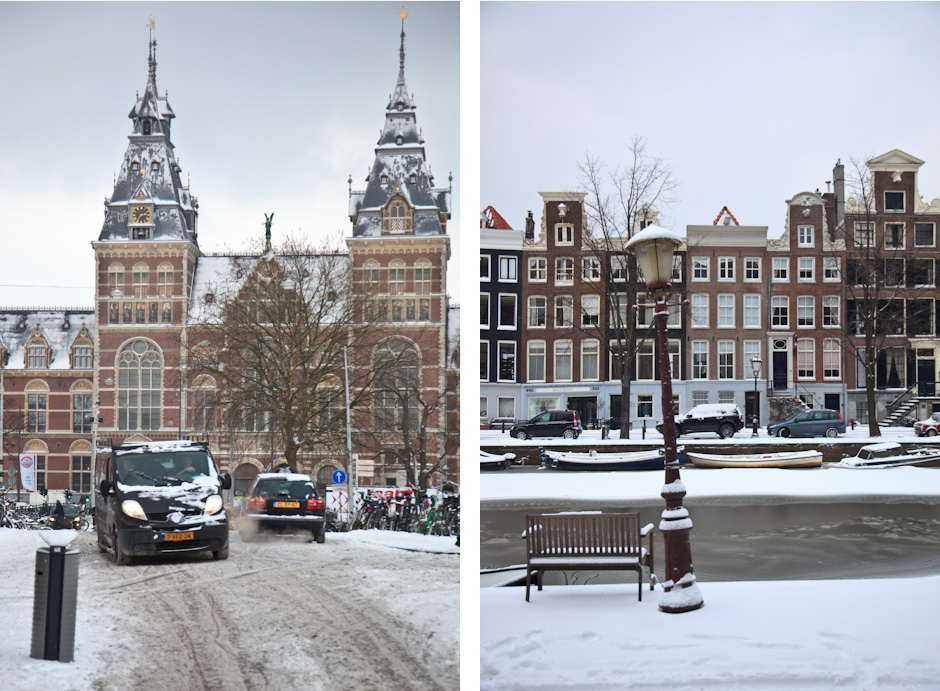 Sneeuw in Amsterdam